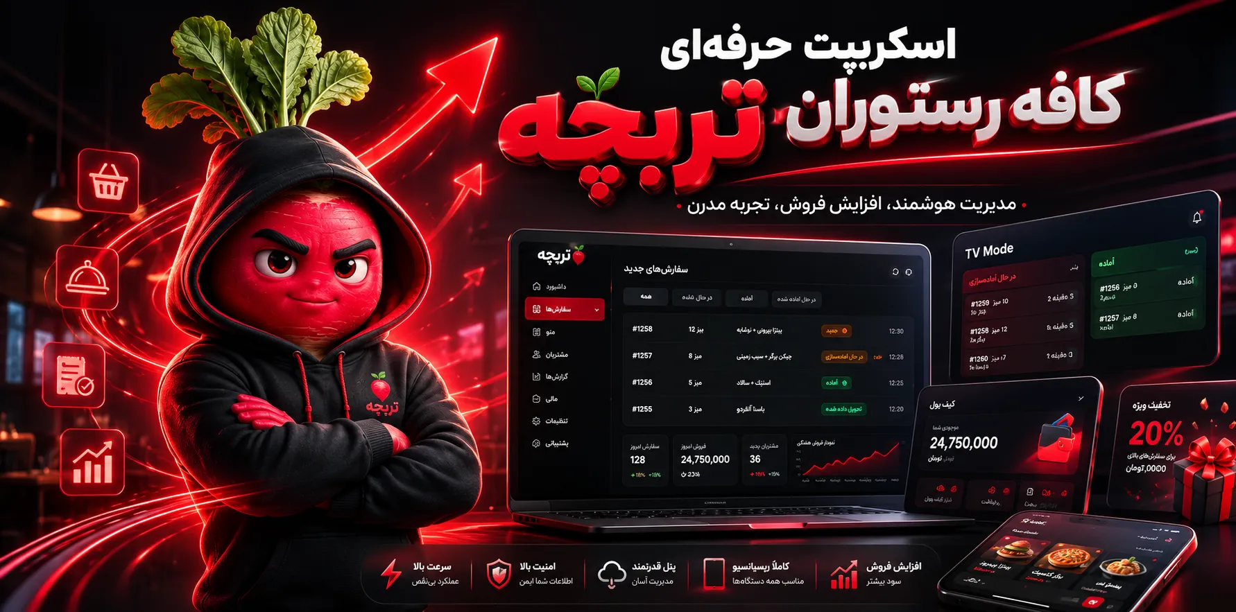 طراحی منوی دیجیتال کافه و رستوران | اسکریپت منوی آنلاین QR Code با لاراول